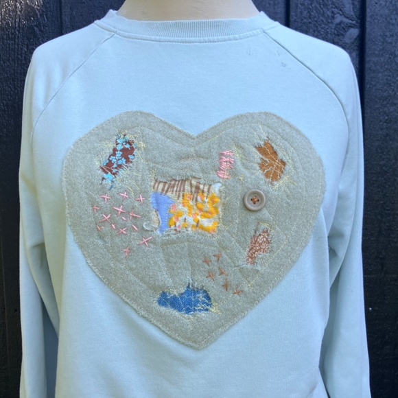 Reworked “Tattered Heart” Sweater – Preloved, One of a Kind (Small) - Picture 3 of 5